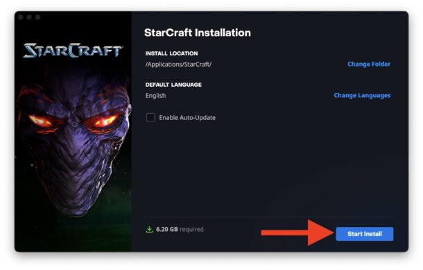 Starcraft'ı kurma adımı